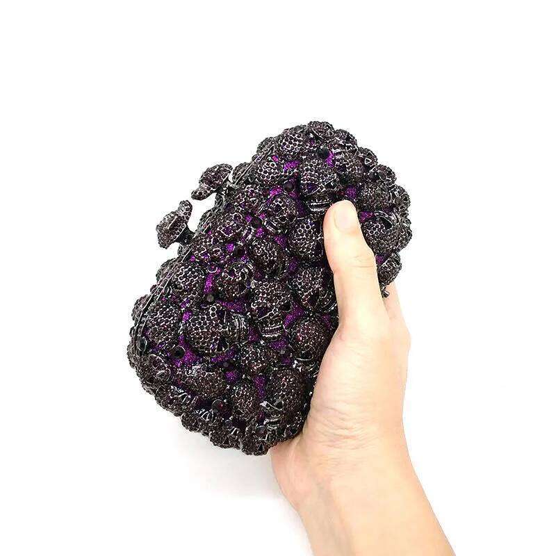 Designer bag 52 Fashion Elegant women evening skull dias clutches pattern crystal Bridal wedding party purses