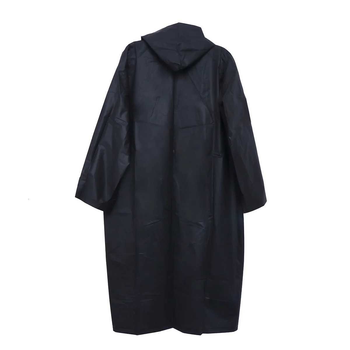 Unisex Portable Waterproof Raincoat Rain Poncho Perfect for Hiking or Camping (Black) Y250814