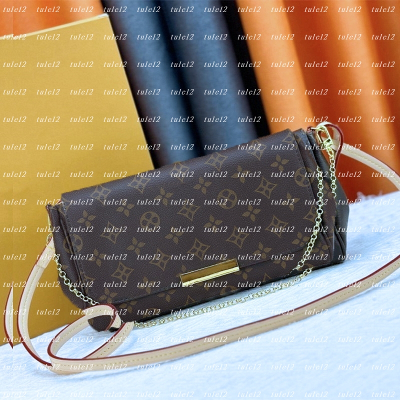 New Real cowhide must have pochette favorite bag Womens crossbody shoulder bag designer handbag mirror quality Luxury leather chain Mahjong bag wallet Flap tote 12a