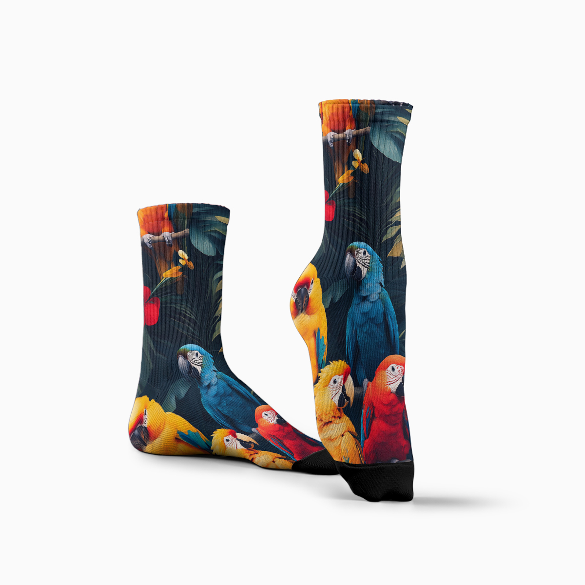 Tropical Parrot Jungle Unisex Tube Designer Sock C150