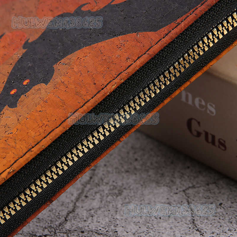 Halloween Pattern Long Wallet Multi-layer Fashion Coin Purse Spacious Pumpkin Bat Zipper Card Holder H250814