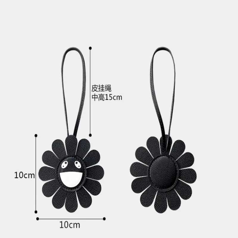 Fashion Genuine Leather Colorful Shower Keychain Bag with Pendant Ornament Accessories Y250815