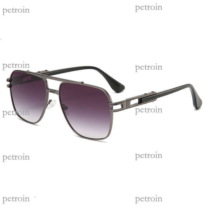New Double Beam High Quality Metal Frame UV400 Sunglasses Men