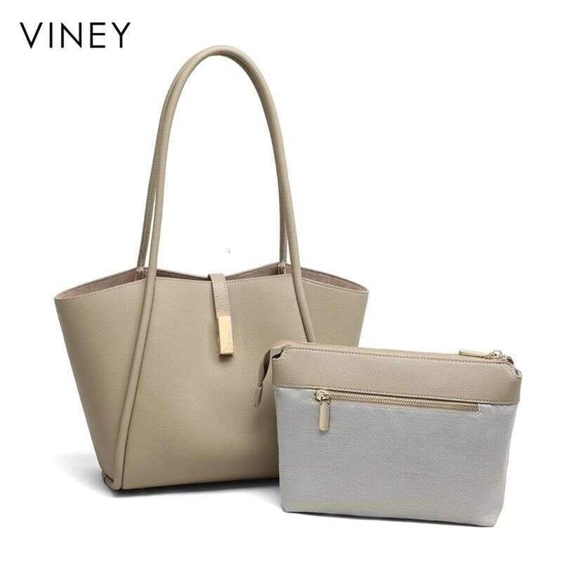 VINEY Tote 2025 New Women's Shoulder Commuter Large Capacity High-End Mother's Leather Bag