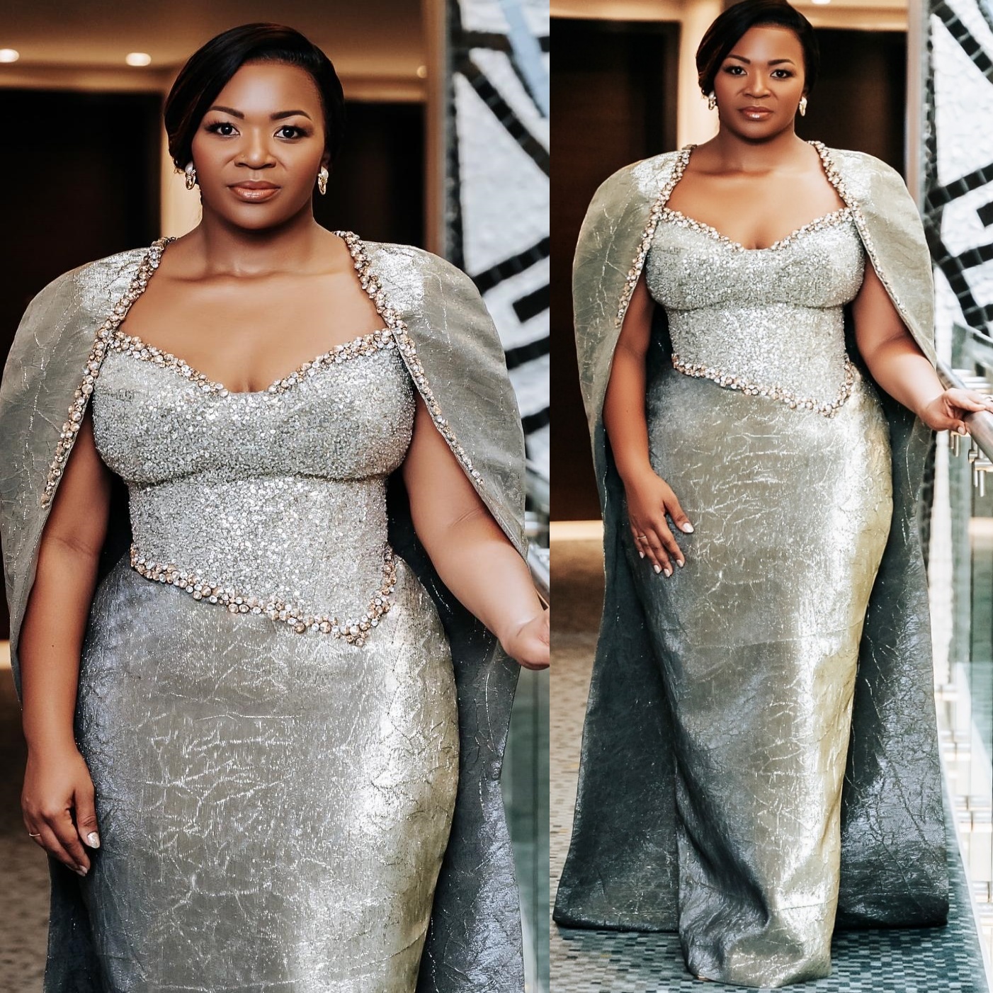 2025 Plus Size Silver Sheath Mother Of Bride Dresses Beaded Crystals Two Pieces Evening Party Mama's Dress Vintage Birthday Wedding Guest Groom M