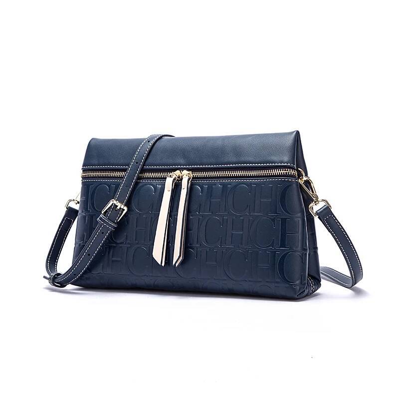 CH Women's Crossbody Pure Colour Letter Print Design High Fashion Ladies Shoulder Bag Daily Commuter Versatile Small Square