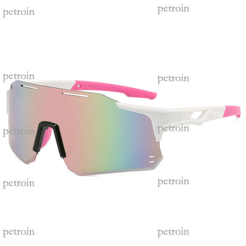 New Outdoor Bicycle Integrated Colorful Large Frame Glasses Men and Women Riding Windproof Eye Protection Sports Sunglasses