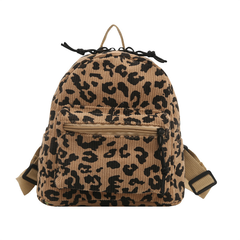 Autumn New Neutral Style Backpack Casual Simple Leopard Print Backpack Niche Design Fashionable New Fashion Backpack Autumn New Designer Bag
