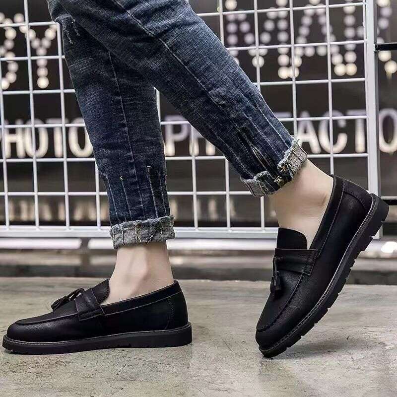 Autumn New Men's British Bean Lazy Man Kicks Off Casual Driving Trendy Breathable Lefu Shoes