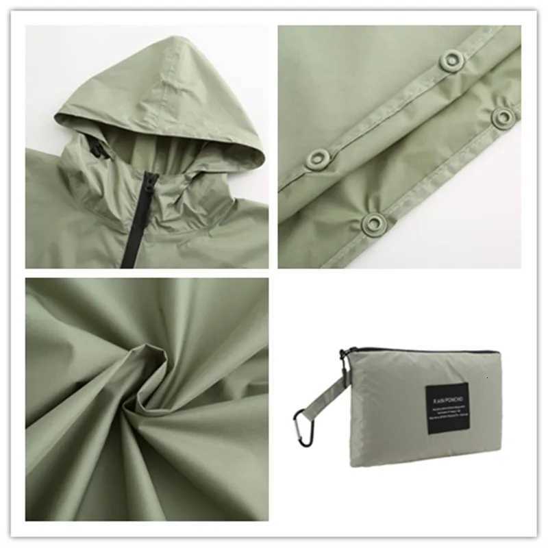 Women Men Poncho Raincoat Waterproof Tent Cover Wear Outdoors Hiking Biker Rain Coat Zip Cloak Trench Y250814