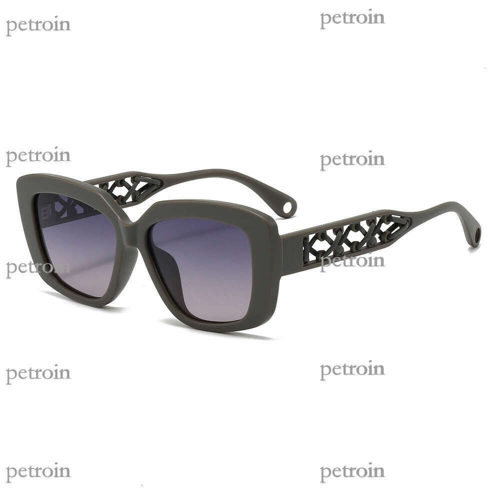 2025 New Fashion Sunshade Glasses Personality Hollow Trendy Square Frame Internet Celebrity Street Style Sunglasses
