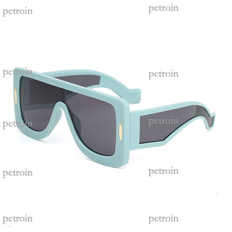 Large Frame One-Piece Personality Hip-Hop for Women, Avant-Garde Trendy Cyberpunk UV Protection Sunglasses