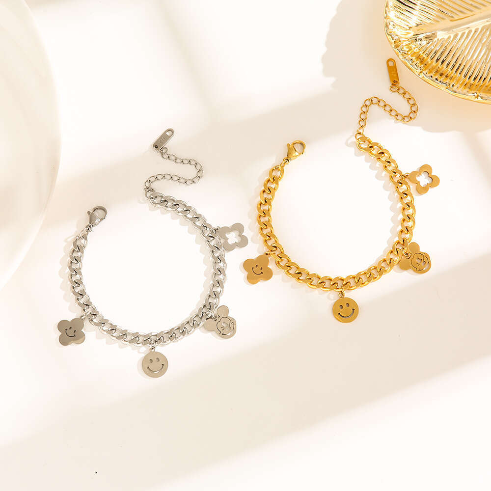 Titanium Steel Non-Fading Bracelet for Women Summer Ins Niche Design Simple Personality Minimalist Style Girl's Jewelry