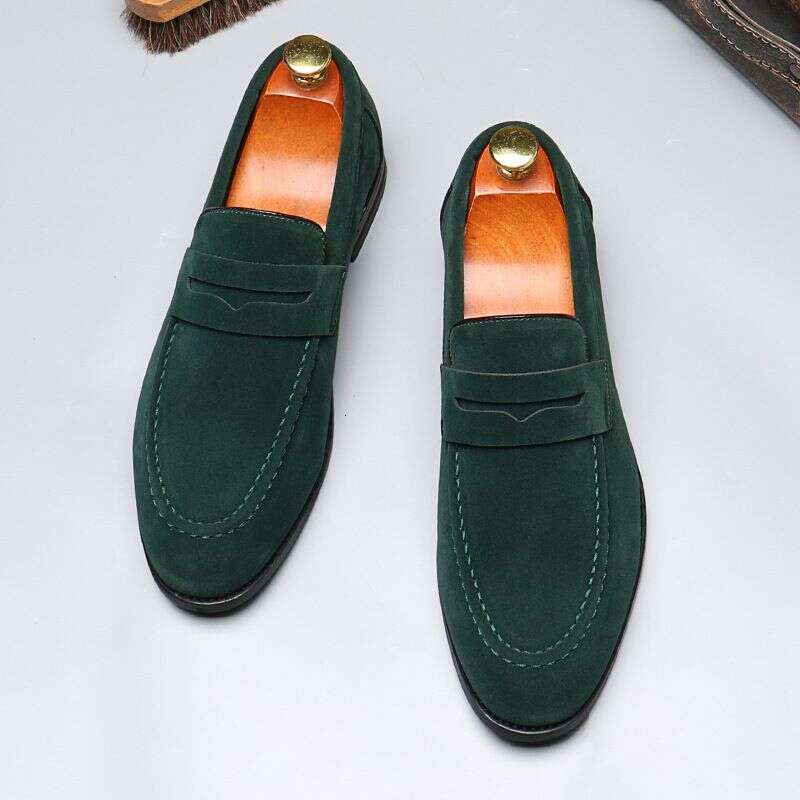 206-2 Solid Color Loafers British Versatile Loafers, One Foot Casual Bean Shoes