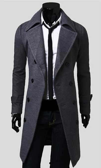 2023 New Fashion Designer Mens Trench Coat Autumn Winter Double-breasted Windproof Slim Trench Coat Men Plus Size W250815