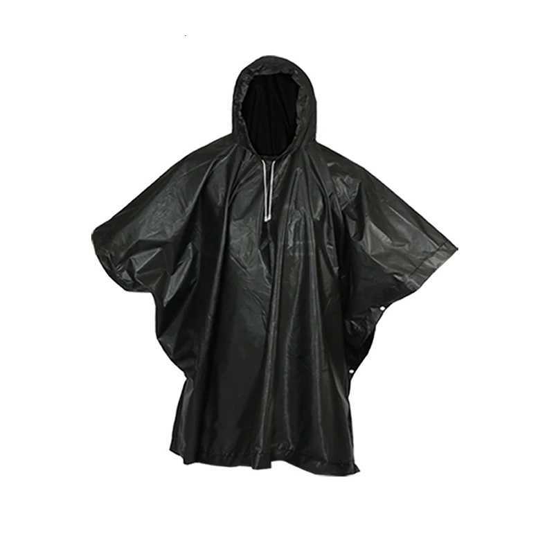 Outdoor Raincoat Hooded Sleeve Waterproof Rain Poncho Motorcycle Rain Cover Camping Hiking Travel Rainwear Y250814