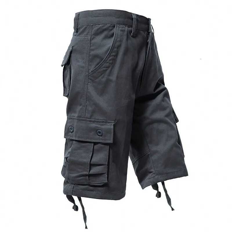 New Fashion Men Cotton 100% Multiple PoCKets Cargo Shorts Man Casual Shorts Pants Male loose Tooling Shorts Size 44 Y250814