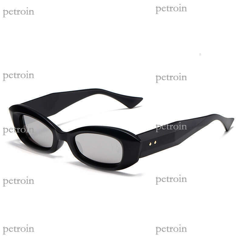 New Fashion Cat Eye Stud Small Square Frame Personality UV400 Sun Protection Sunglasses
