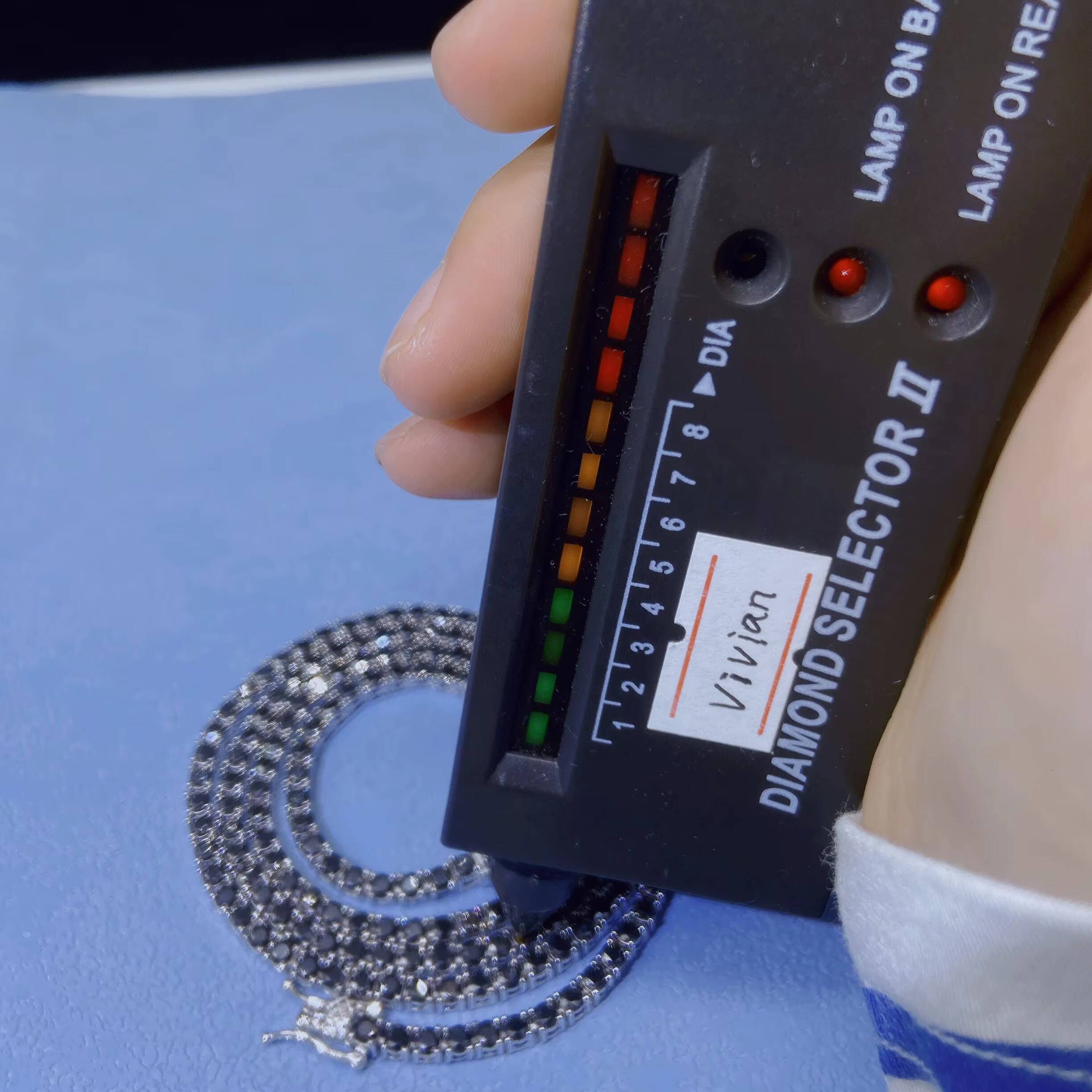 5MM Fashion Luxury Necklace Sterling Silver 925 VVS Black Moissanite Diamond Tennis Chain