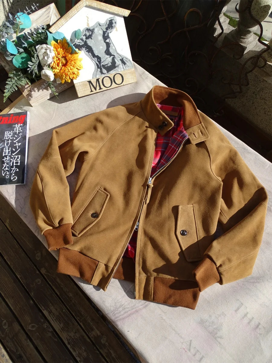 Suede Cowhide Classic British Leather Jacket 250808