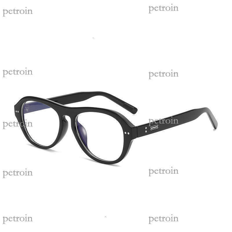Fashion Trend Anti-Blue Light Oval Non-Prescription Slimming Eyeglass Personality Trendy Glasses Frame Live Streaming