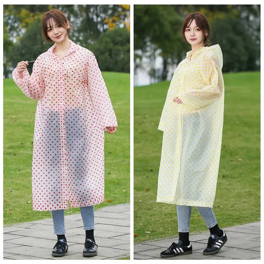 Rain Cape Transparent Rain Gear Waterproof Thick Rain Poncho EVA Portable Rain Cover Camping Y250814