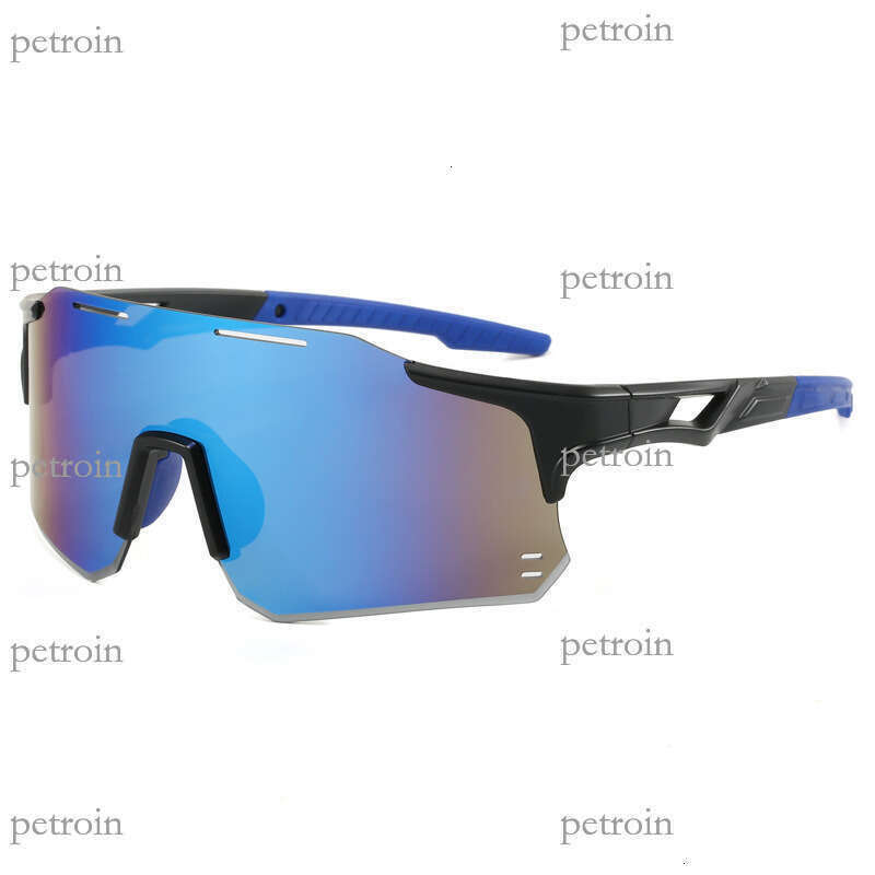 New Outdoor Bicycle Integrated Colorful Large Frame Glasses Men and Women Riding Windproof Eye Protection Sports Sunglasses