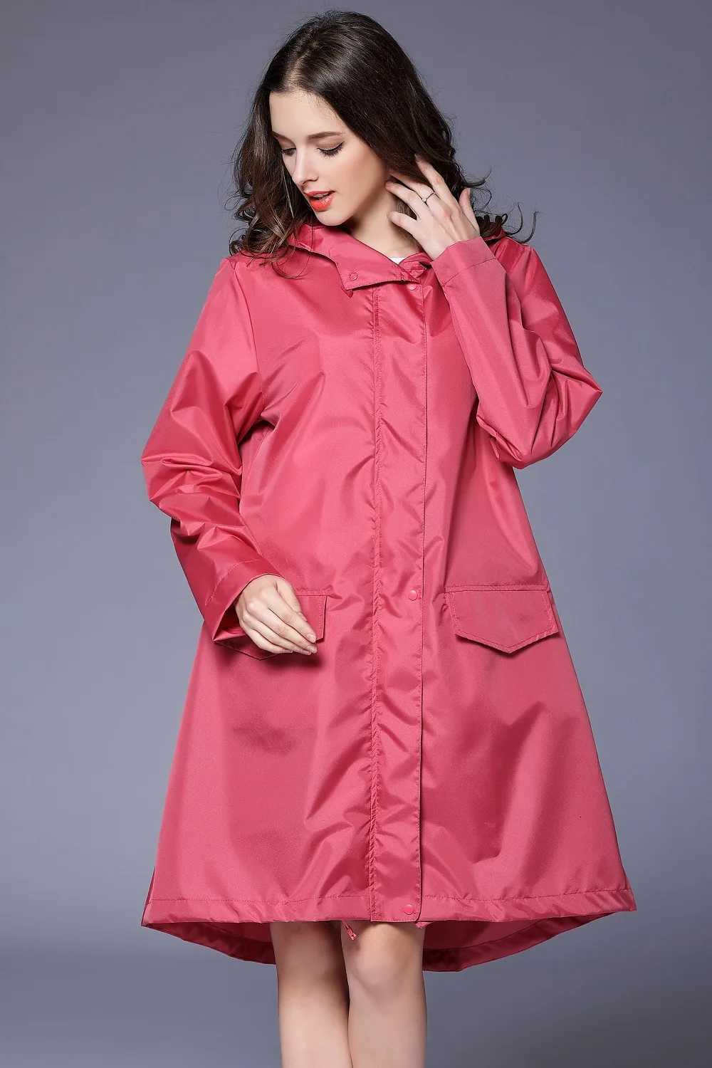 New Men Women Lightweight Hiking Rain Coat Poncho Waterproof Long Raincoat Adults Outdoor Breathable Biker Rain Rainwear Y250814