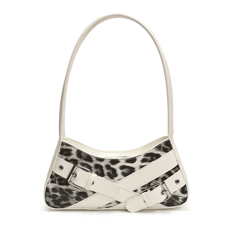 2025 Autumn New Women's Shoulder Bag Fashion Retro Spicy Girl Style Women's Armpit Bag New Niche Leopard Print Women's Handbag Autumn N