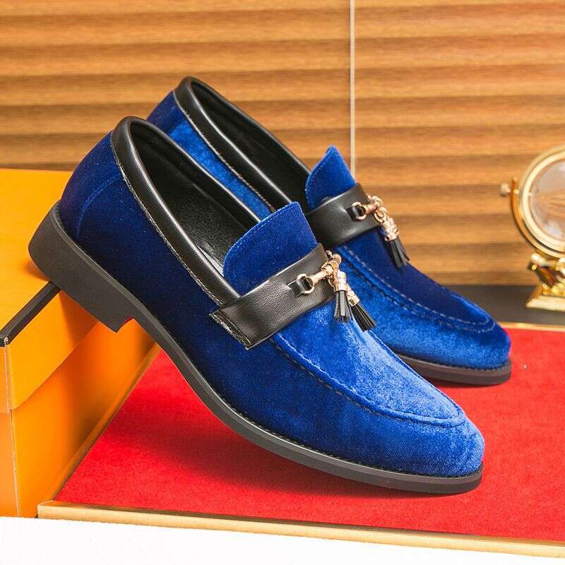 Large Size Loafers With British Style Suede, Soft Comfortable Beanie Shoes, Fashionable And Casual, One Foot Business