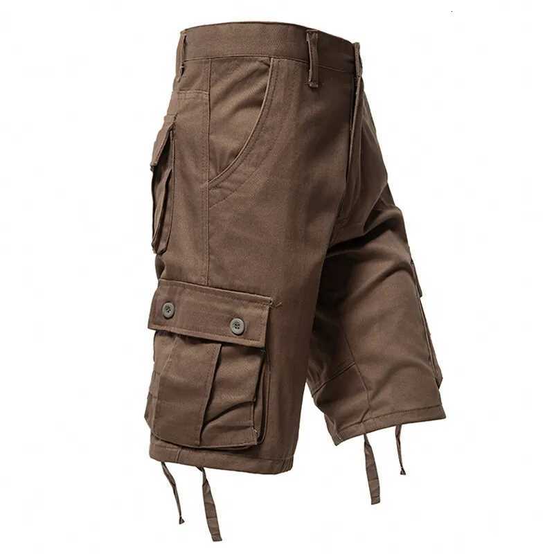 New Fashion Men Cotton 100% Multiple PoCKets Cargo Shorts Man Casual Shorts Pants Male loose Tooling Shorts Size 44 Y250814