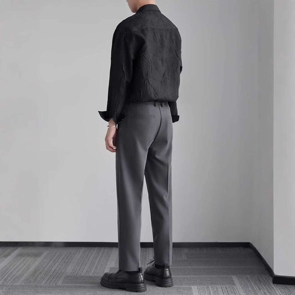 High-End French Style Niche For Men Loose Casual Jacquard Shirt Youth Chic Handsome Korean Version Outerwear Top B5