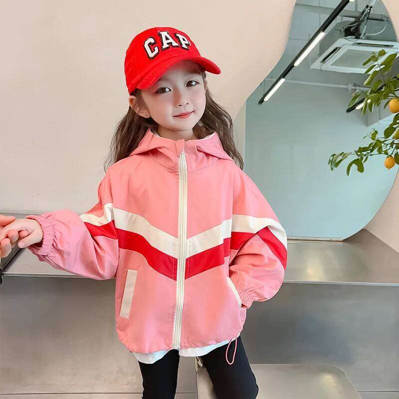 Coat Hardshell 2024 New Girls Baby Western Style Top Children Spring And Autumn Interchange Jacket