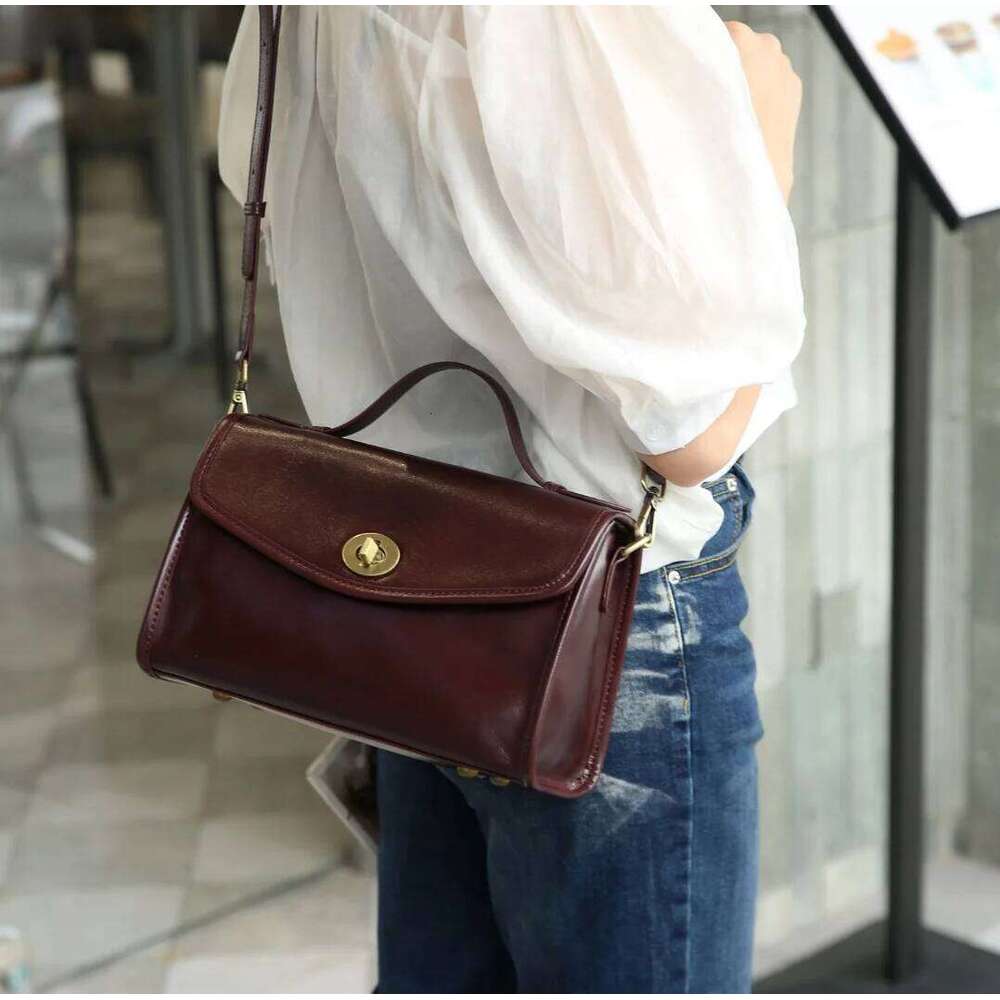 Large Capacity Messenger Women Vintage Bucket Shoulder Genuine Leather Shopping Slant Hobo Travel Bag 250815