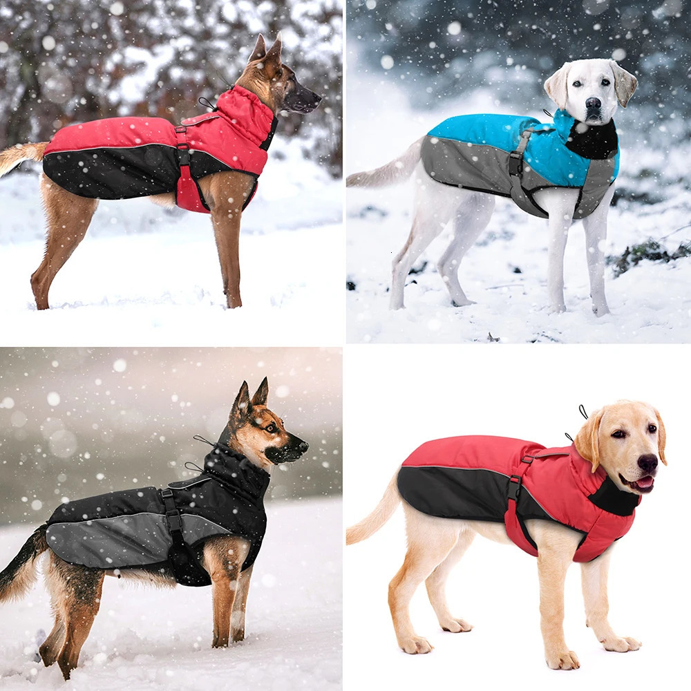 Waterproof Big Dog Clothes Warm Large Coat Jacket Reflective Raincoat Clothing For Medium Dogs French Bulldog XL6XL 250814
