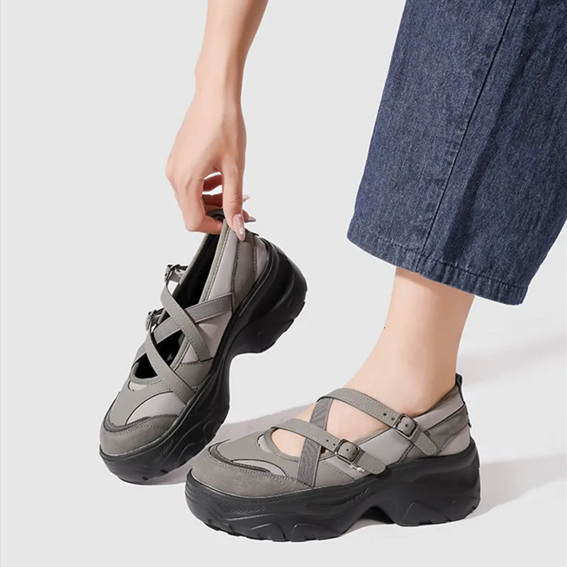 Ballet Style Fashion Spring Autumn Mary Janes Women Flats Comfortable Soft Platform Sports Loafers Casual Chunky Sneakers Shoes 250809