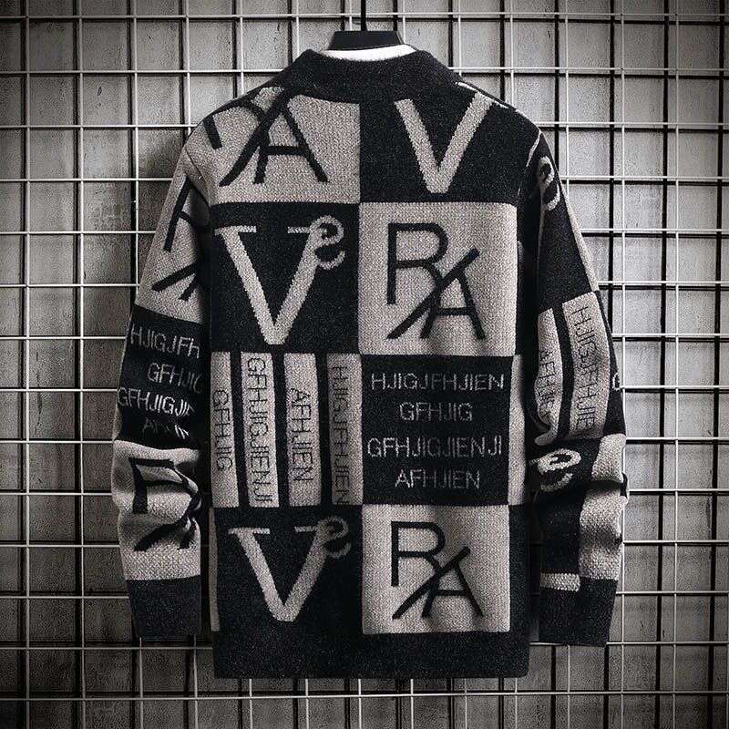 2025 Autumn/Winter New Round Neck Sweater For Men's Thickened Youth Loose Fashion Trend Korean Knitwear