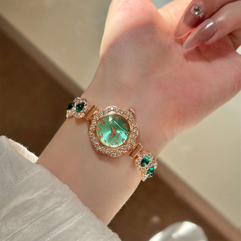 Petal Fashion Full Diamond Designer Women's for Women Pull-out Bracelet Watch