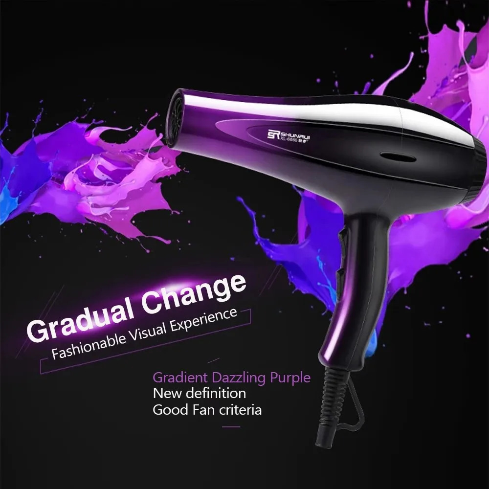 HighPower Ionic Hair Dryer Fast Heating and Cold 9 Gears Adjustment Home Professional Hairdryer Blow with Accessories 250811