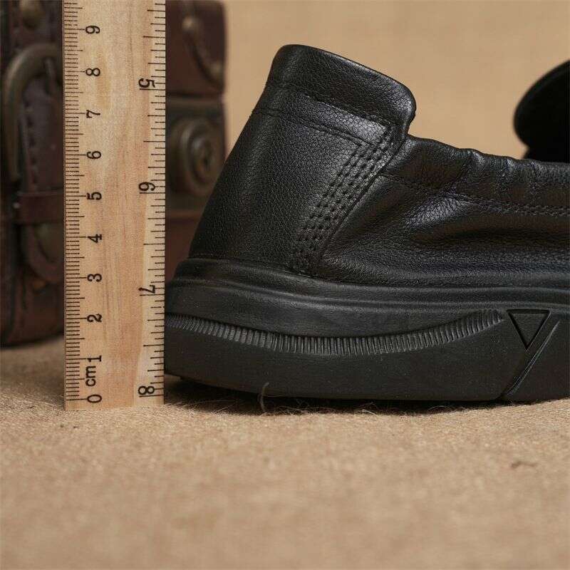 Men's Lefu New One Step Casual Business Top Layer Cowhide Bean Soft Leather Shoes