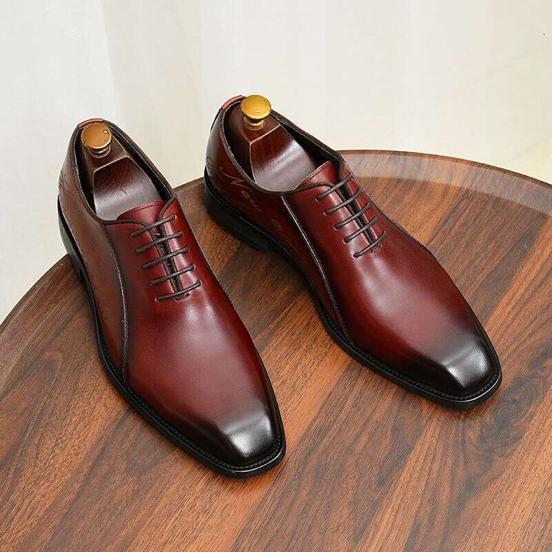 New formal leather laser craft men's Goodyear cowhide wedding fashion shoes