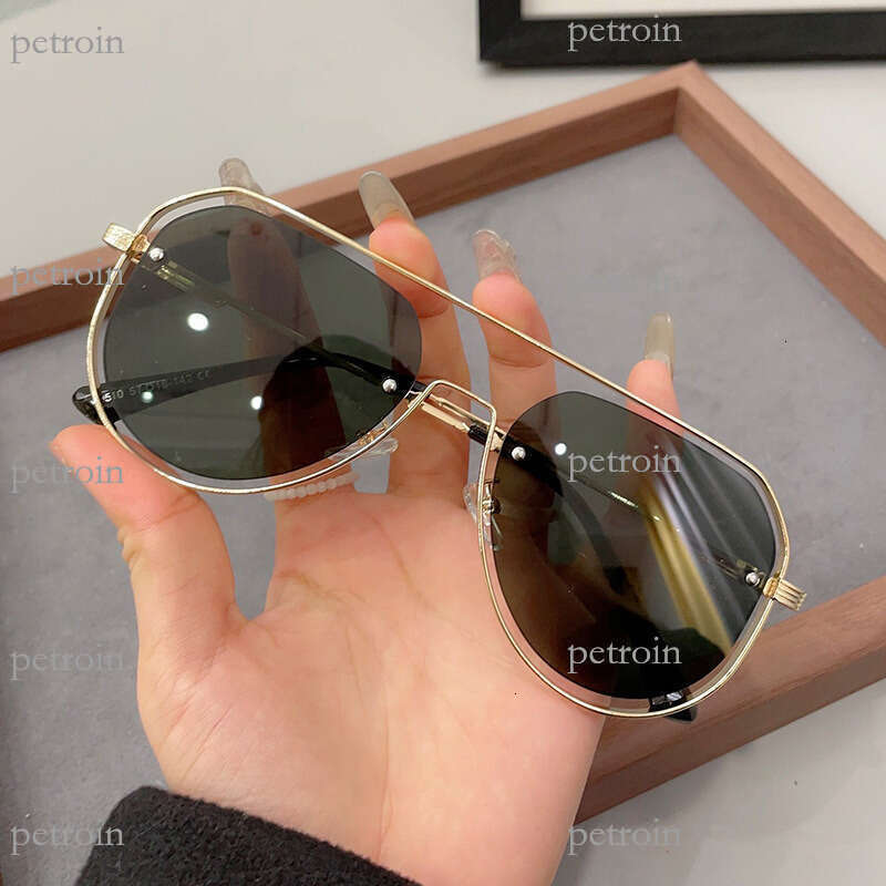 Modern New Style Toad Frame Double Bridge Trendy Unisex Driving Casual Sunglasses