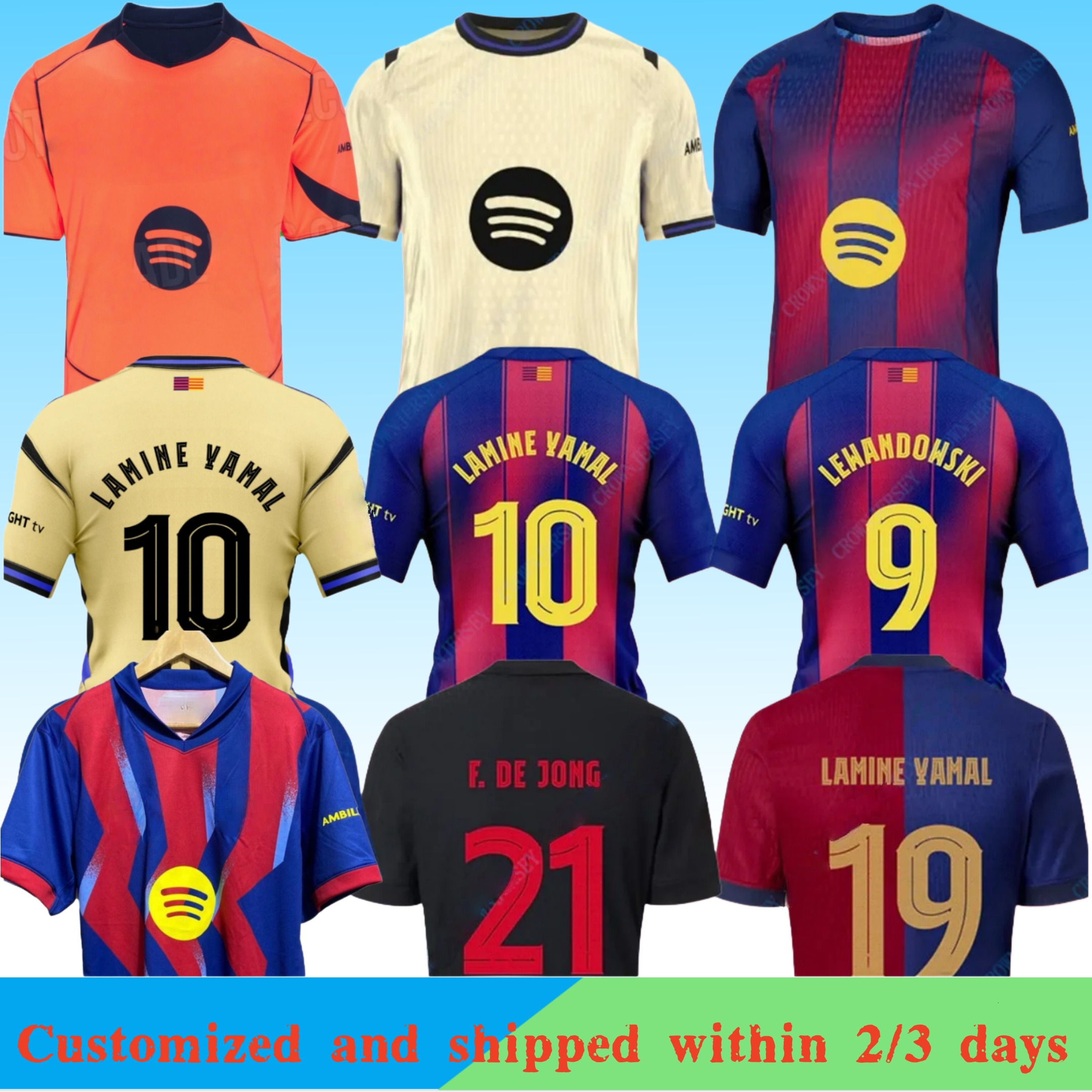 25 26 LAMINE YAMAL PEDRI GAVI Soccer Jerseys Camiseta De Football Shirt LEWANDOWSKI Copa del Rey version F. DE JONG KOUNDE RAPHINHA away 2025 2026 Men Kids kit uniforms