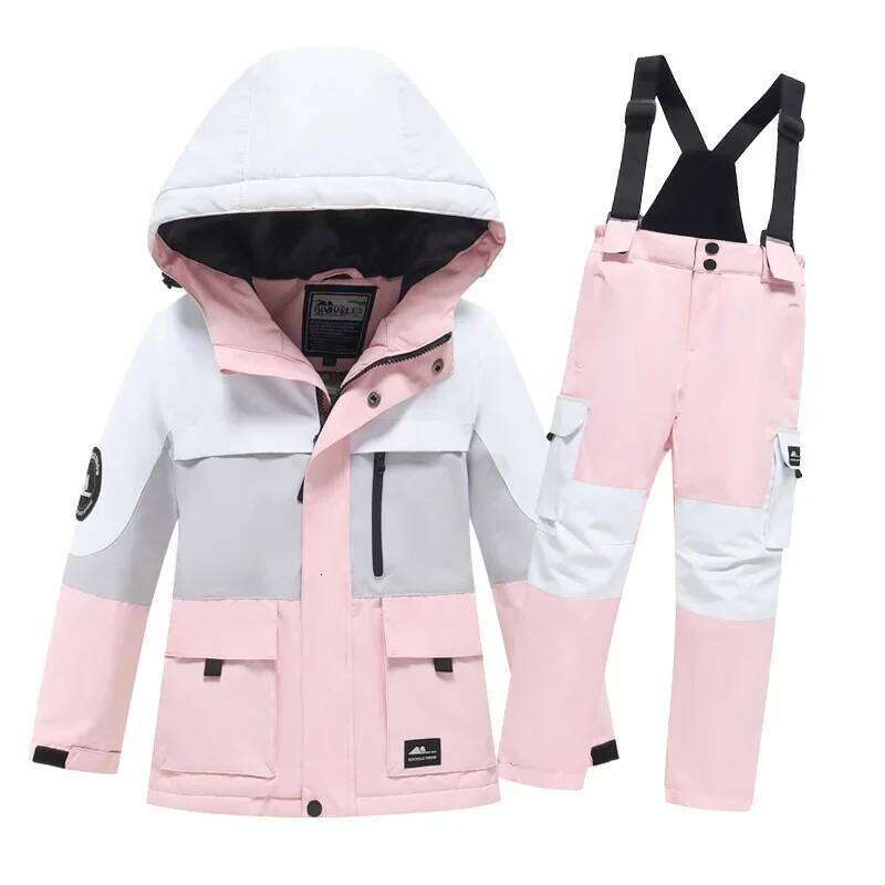 New Boys Girls Ski Suit Winter Outdoor Snowboarding Skiing Jacket Children Waterproof Breathable Windproof Kids Snow Clothes