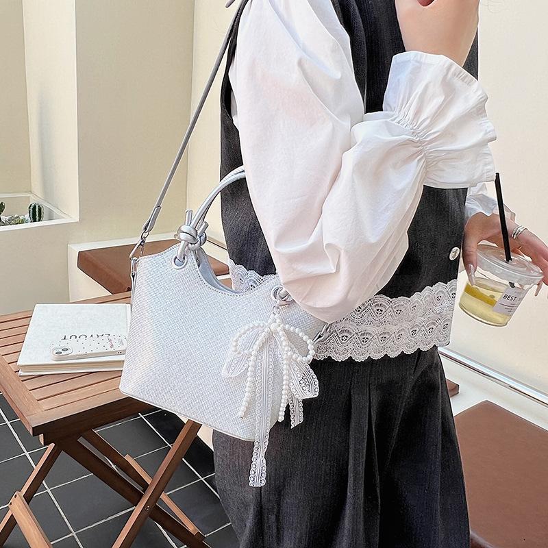 Korean Style Niche Rhinestone Sequin Handbag Free Shipping Designer Versatile Women's Commuting Shoulder Bag Luxury Leisure Shopping Crossbody Ba