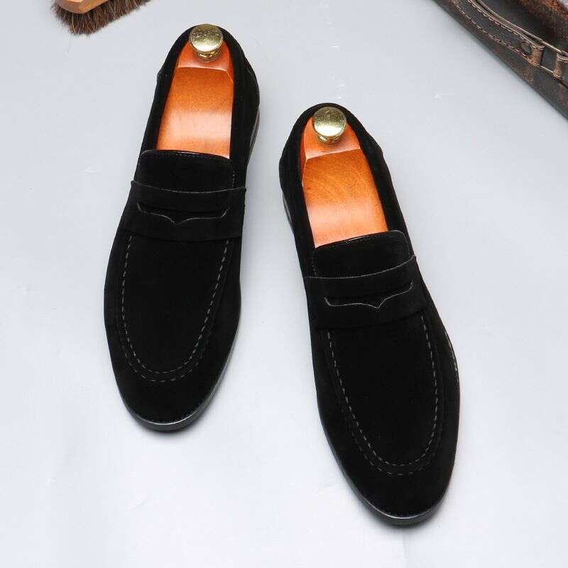 206-2 Solid Color Loafers British Versatile Loafers, One Foot Casual Bean Shoes