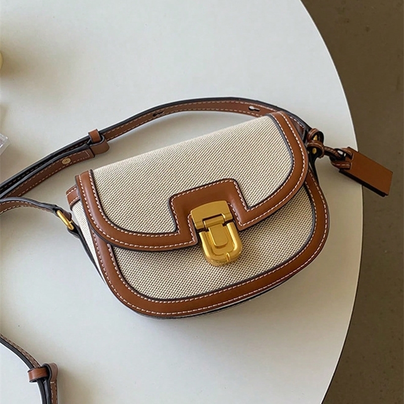 Fashion Joker contrast color n simple saddle bag flip handbag elegant sui w250801