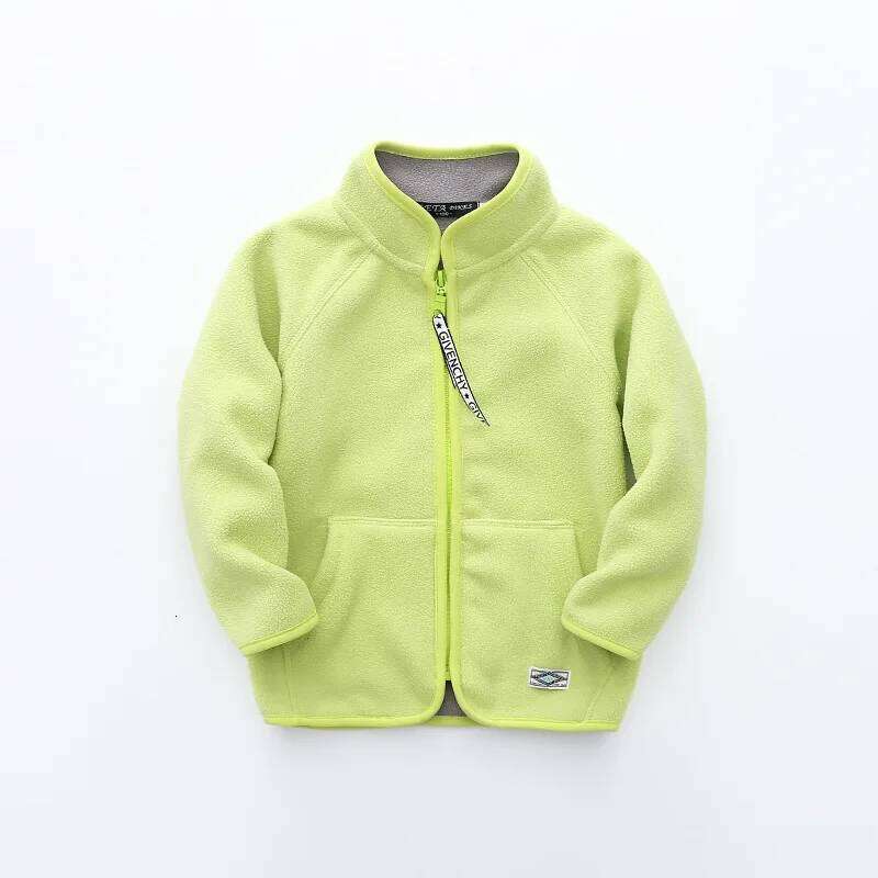 Warm Polar Fleece Unisex Child Coat Full Zip Sanding Baby Girls Boys Jackets School Kids Children Outerwear 2-8 Years Old