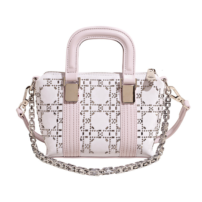 Free Shipping Designer Luxury Korean Sequin Women's Handbag High-quality Handheld Bowling Bag New Fashion Color Block Shoulder Bag Pillow Bag Cas