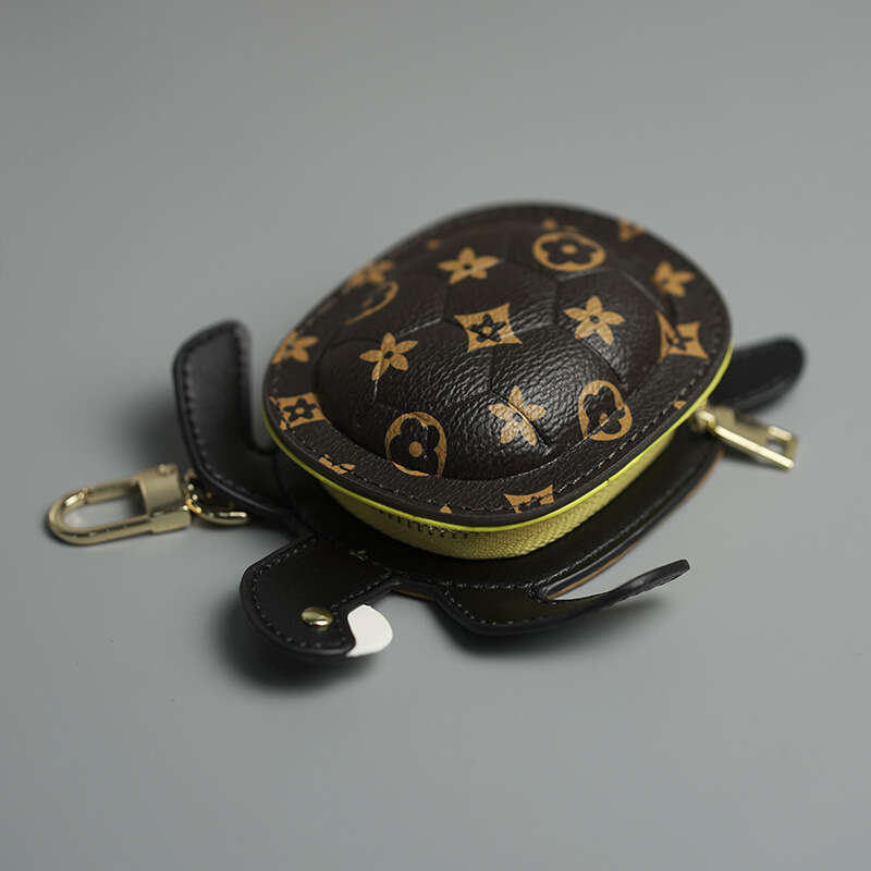 Diving Champion Same Style Turtle Detachable PU Leather Cartoon Cute Mini Keychain Pendant